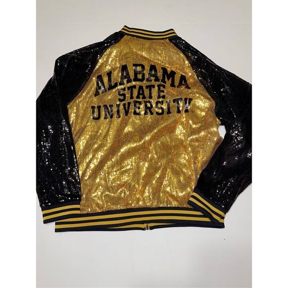 Big Boy Headgear Track Jacket Alabama State Hornets Womens XL Full Zip Black Gol - Picture 5 of 5
